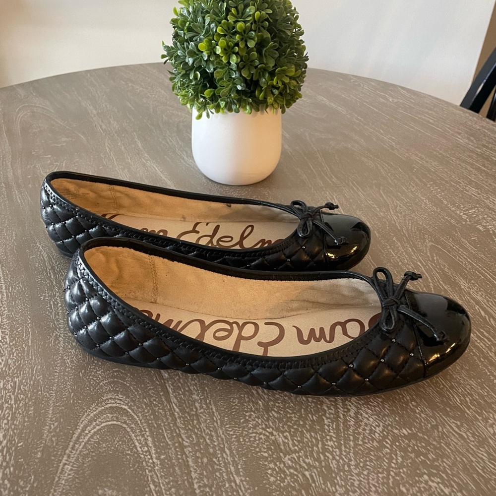 Sam Edelman black, quilted ballet flats. Women’s size 7.5 medium width.
